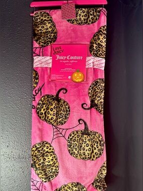 Juicy Couture Pink Leopard Pumpkin Throw Blanket